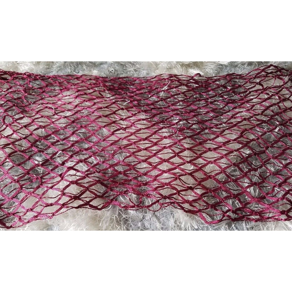 Long thin sparkly knit fashion scarf or wrap belt